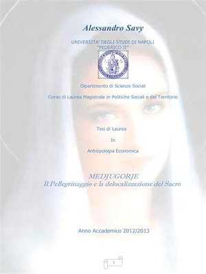 cover image of MEDJUGORJE--Il Pellegrinaggio e la delocalizzazione del Sacro